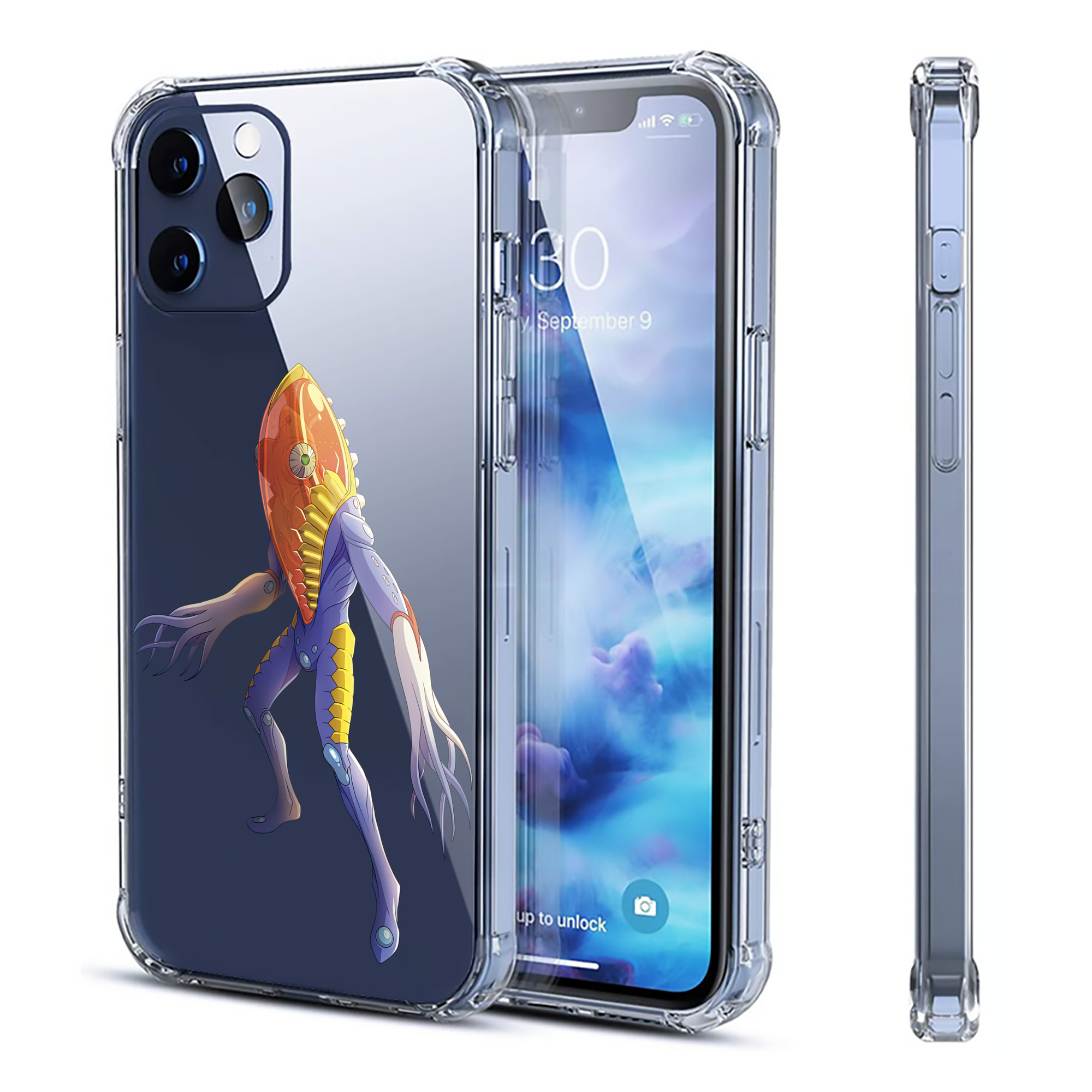 （画像用） ウルトラマン Ultraman 【iPhone 12シリーズ対応】透明スマホケース（クリアソフトケース）